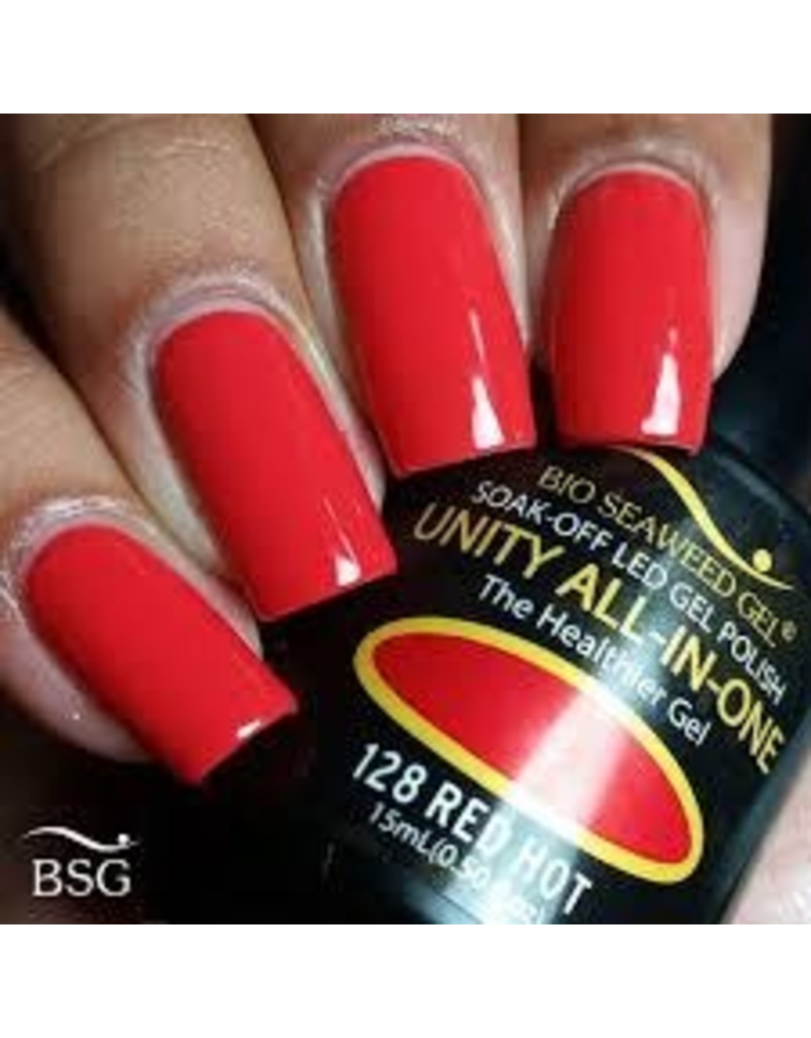 BIOSEAWEED UNITY All-In-One Gel Polish 128 Red Hot