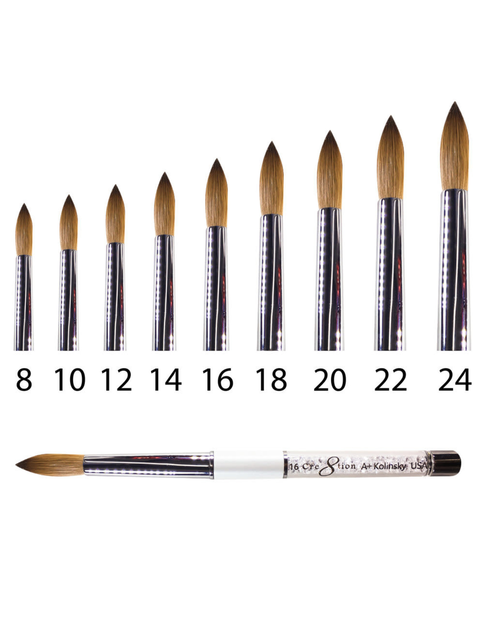 Acrylic Brush Kolinsky  Crystal #10