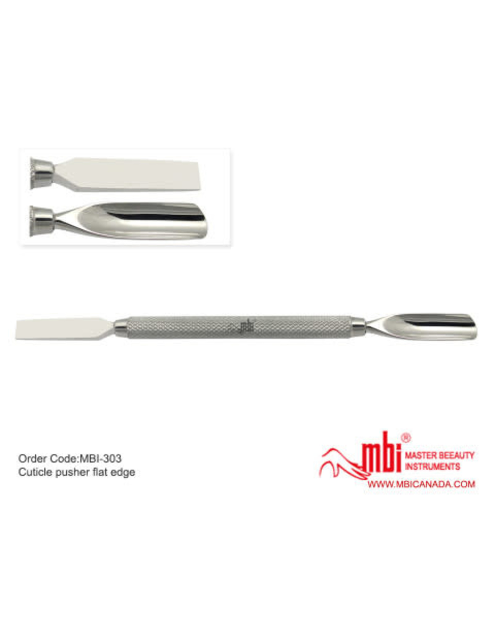 MBI-303 Cuticle Pusher Flat Edge