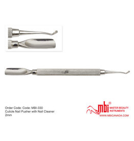 MBI-330 Cuticle Pusher With Nail edge Cleaner 2mm