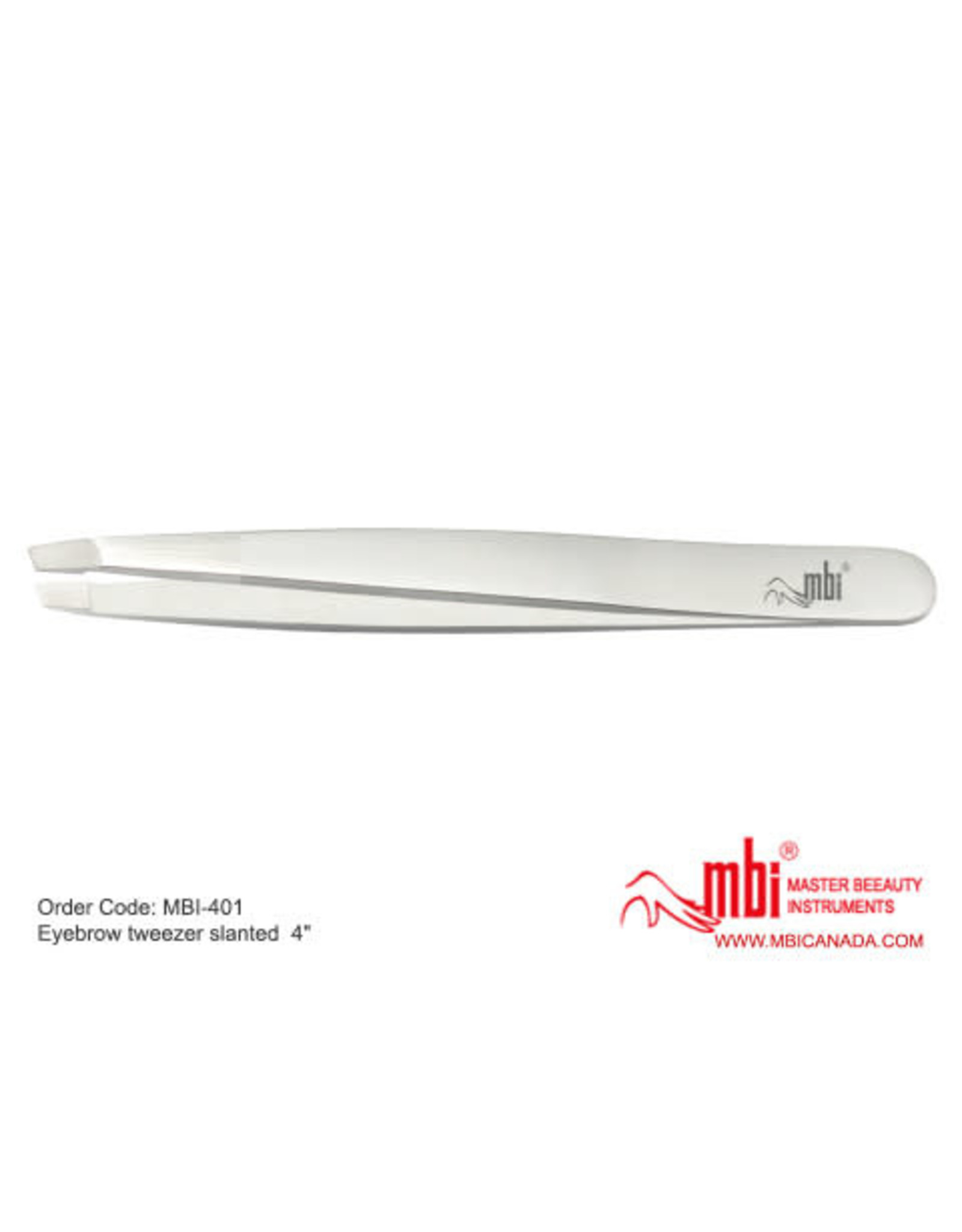 MBI MBI-401 Eyebrow Tweezer Slanted Size 4″