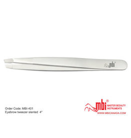 MBI MBI-401 Eyebrow Tweezer Slanted Size 4″