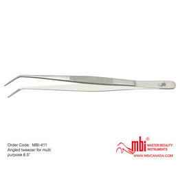 MBI-411 Angled tweezer for multi purpose Size 6.5″