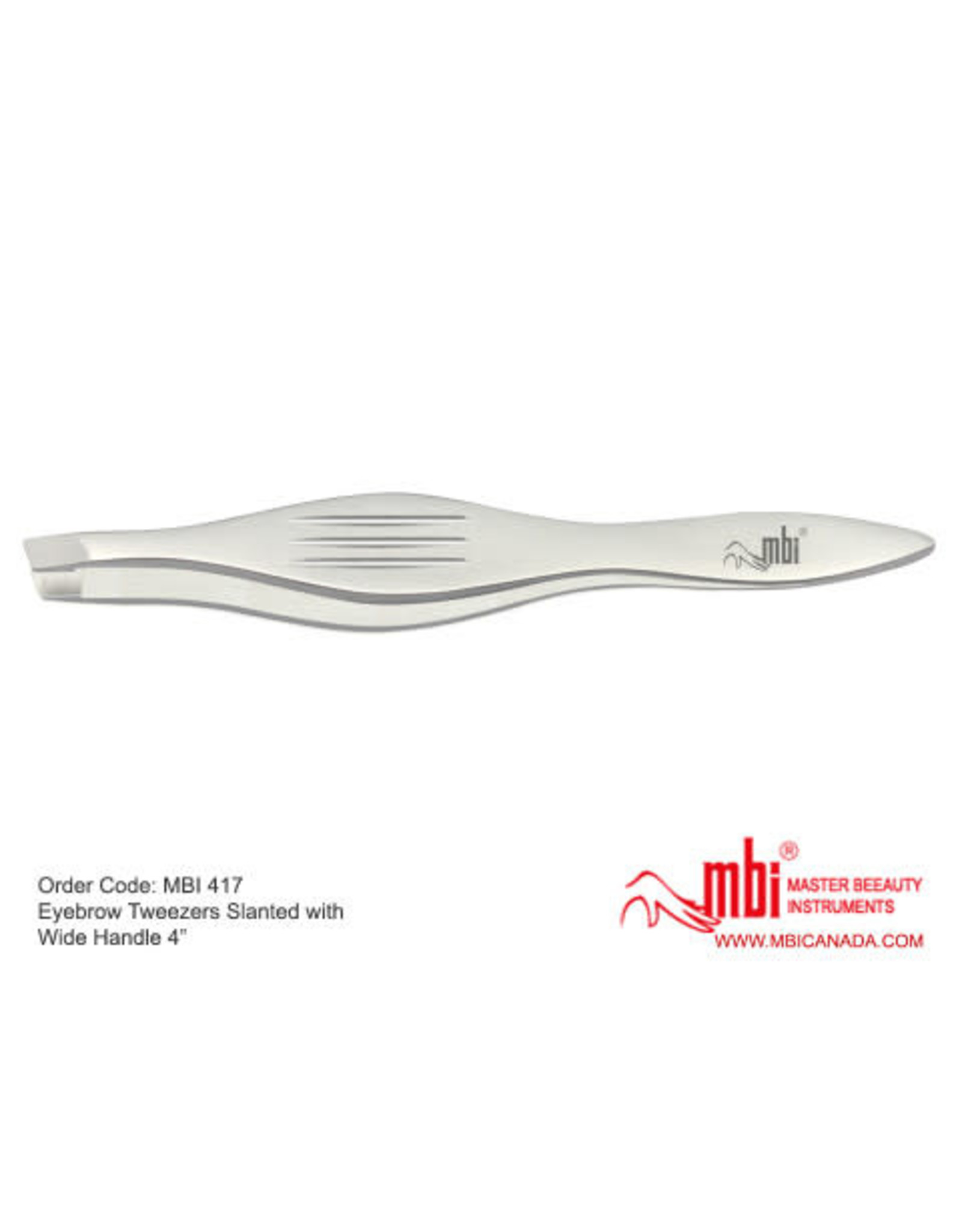 MBI-417 Eyebrow Tweezers  Wide Handle Size 4″