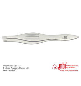 MBI-417 Eyebrow Tweezers  Wide Handle Size 4″