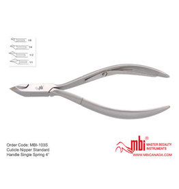 MBI MBI-103S Cuticle Nipper  Single Spring Size 4″