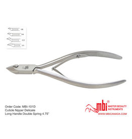 MBI MBI-101D Cuticle Nipper  Double Spring 4.75″