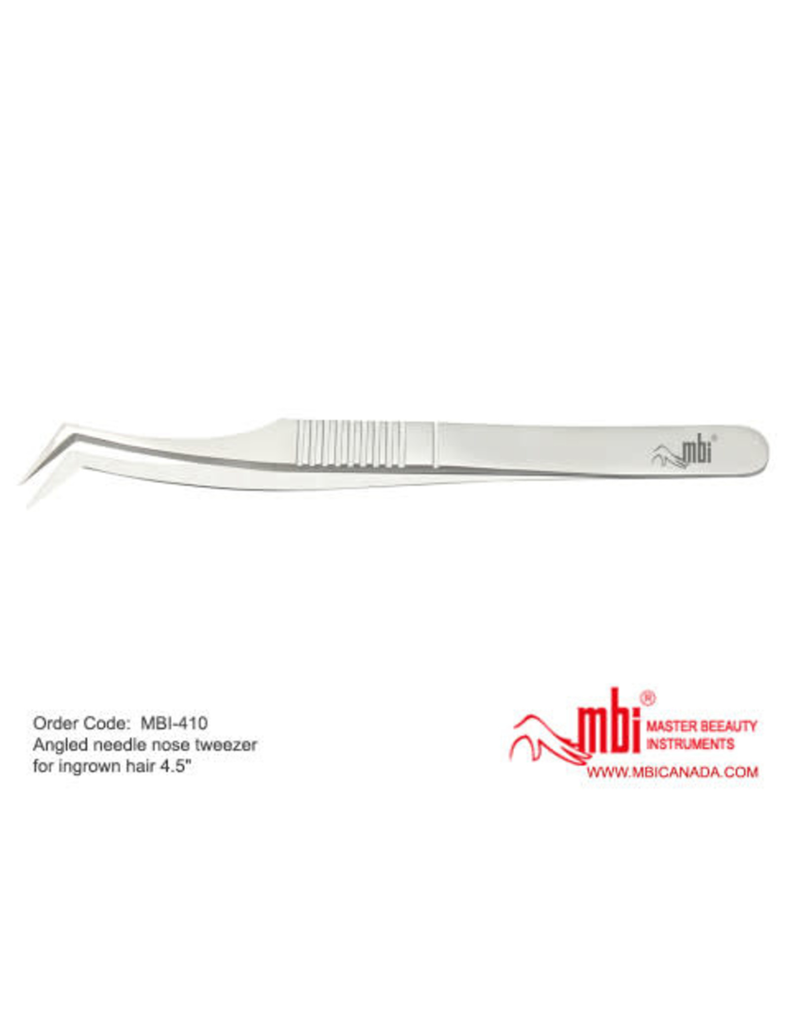 MBI-410 Angled Needle Nose tweezer Size 4.5″