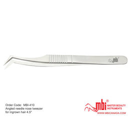 MBI-410 Angled Needle Nose tweezer Size 4.5″