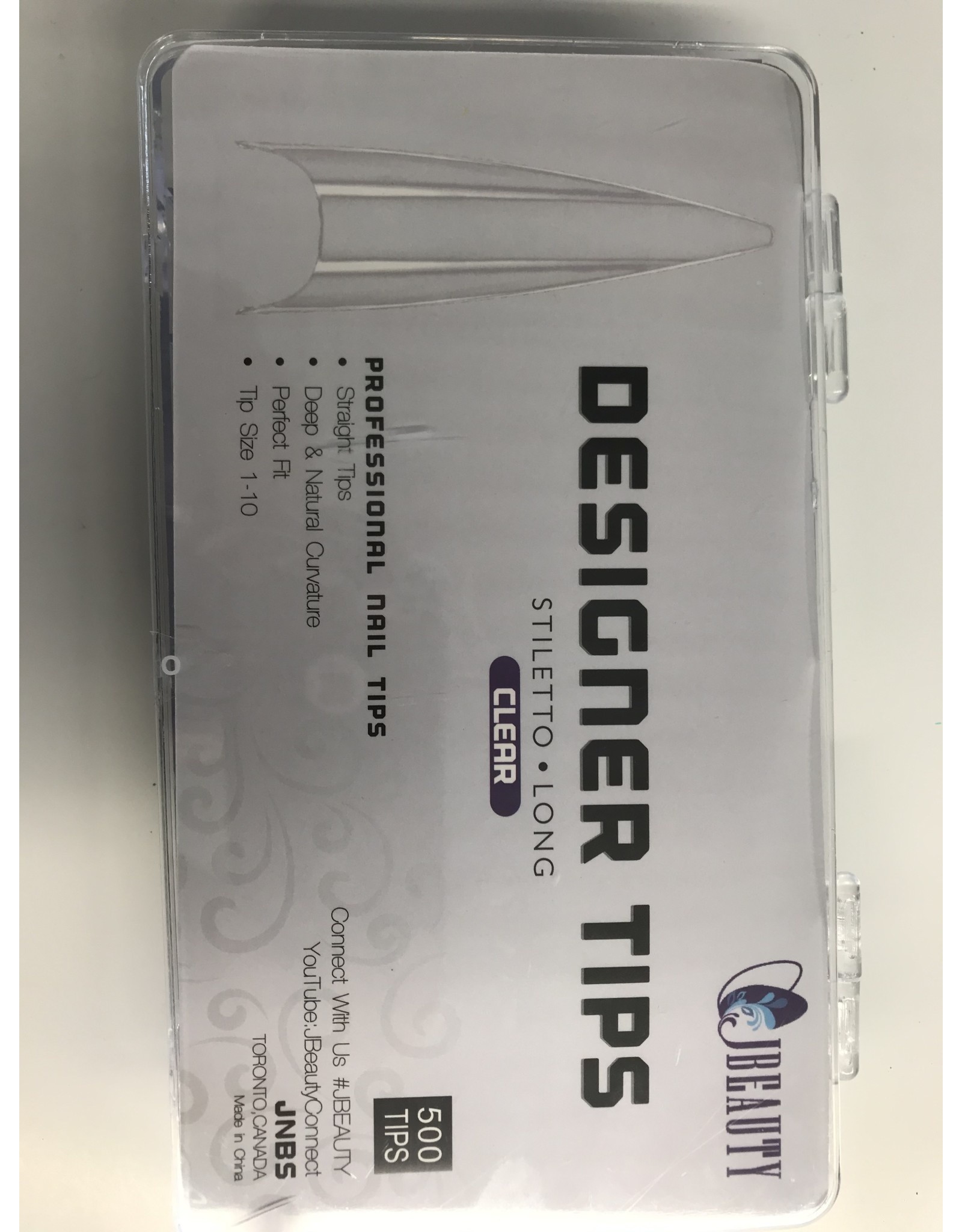 Designer Tips  Stiletto Long Clear
