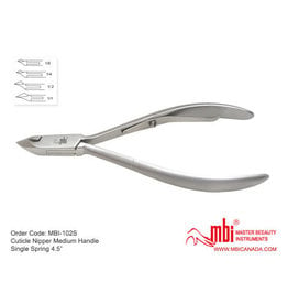 MBI-102S 1/2 Cuticle Nipper  Handle Single Spring