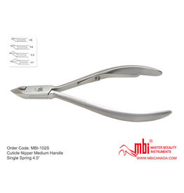MBI MBI-102S Cuticle Nipper  Handle Single Spring
