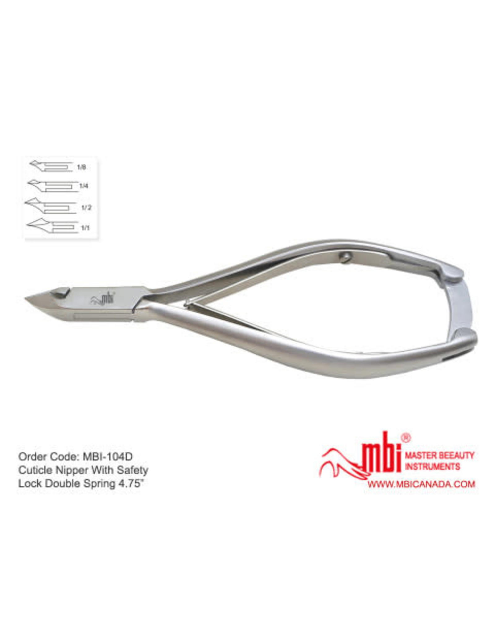 MBI-104D Cuticle Nipper Safety Lock Double Spring