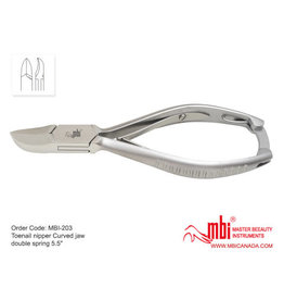 MBI-203 Toenail Nipper Curved Jaw Double Spring
