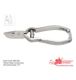 MBI-209 Toenail Nipper Concave Jaw w Barrel Spring