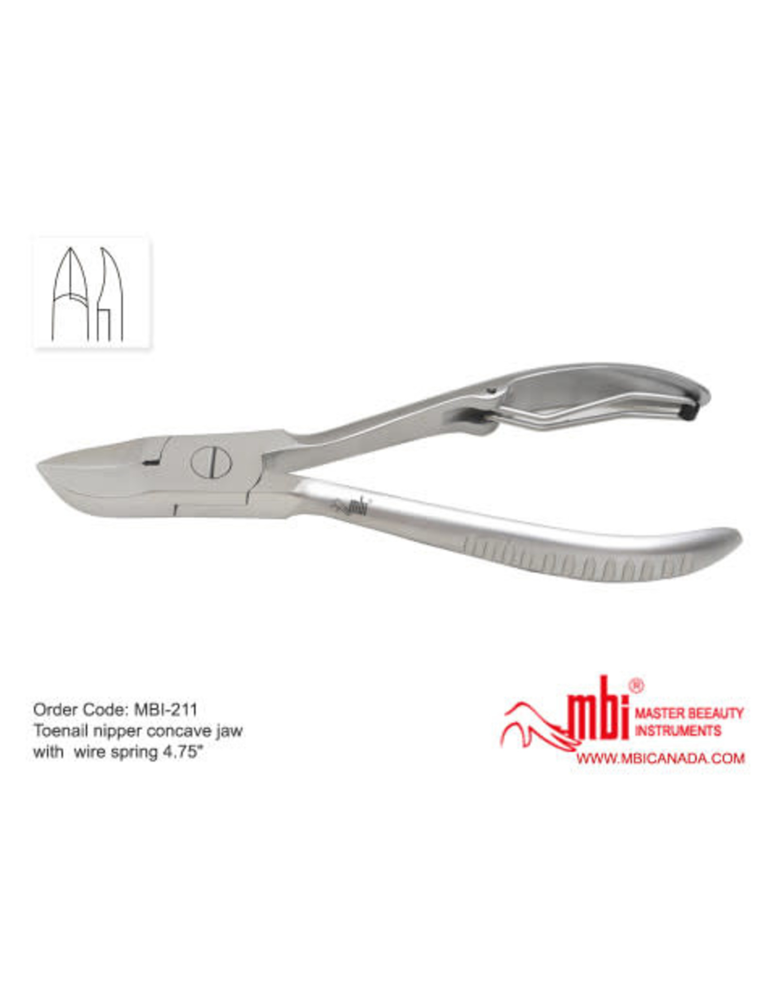 MBI-211 Toenail Nipper  Jaw with Wire Spring