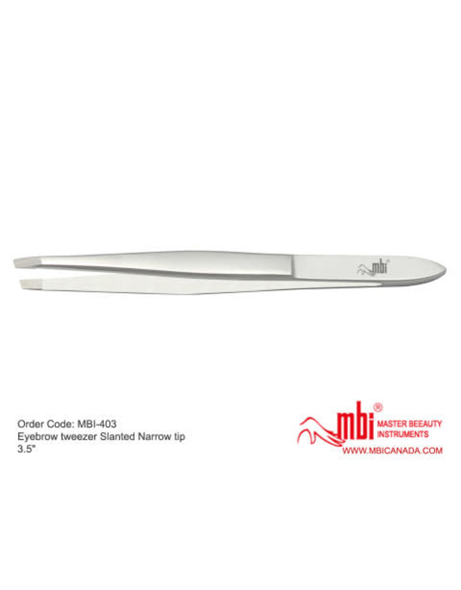 MBI-403 Eyebrow Tweezer  Narrow Tip Size 3.5″