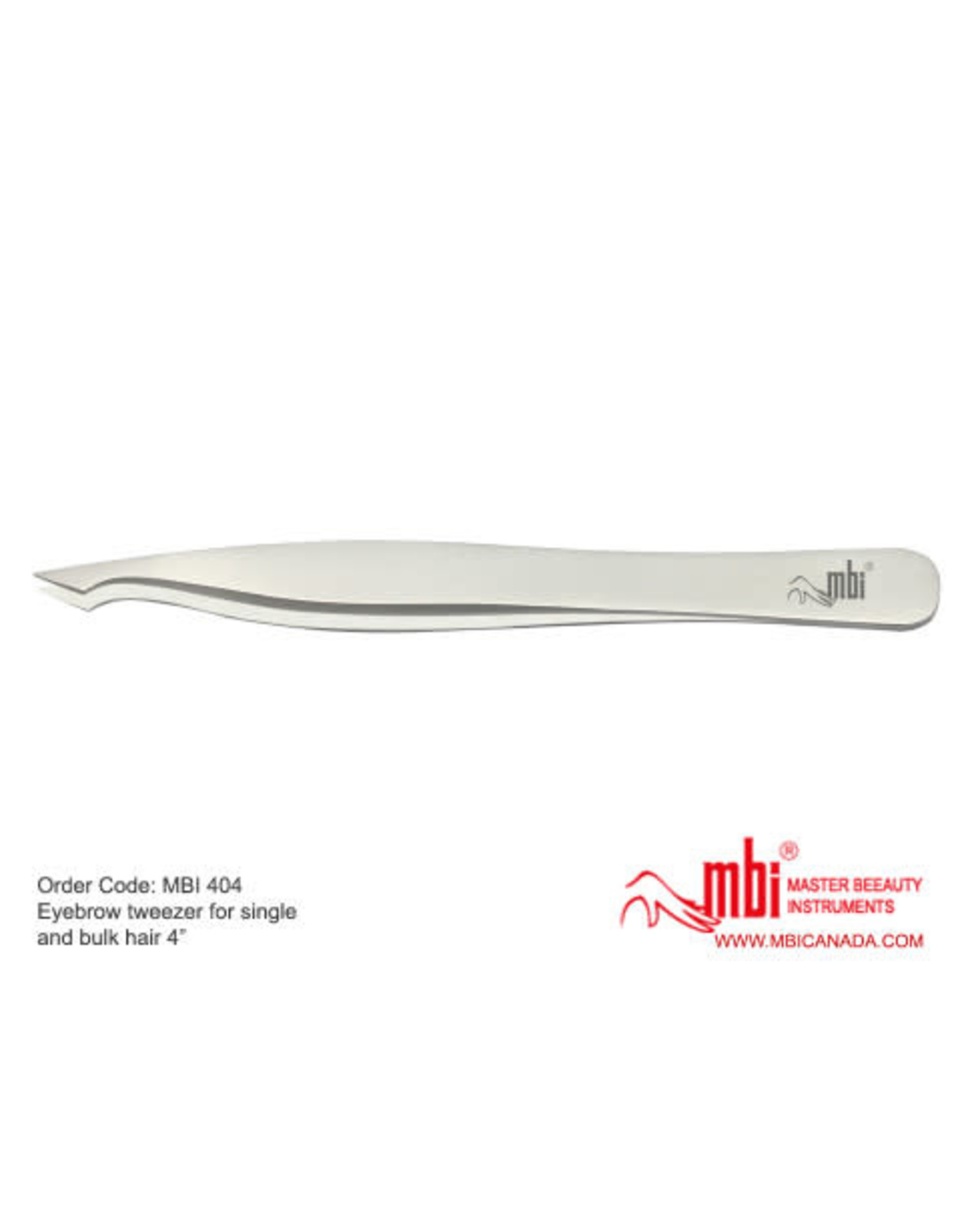 MBI-404 Eyebrow Tweezer Single & Bulk Hair Size 4″
