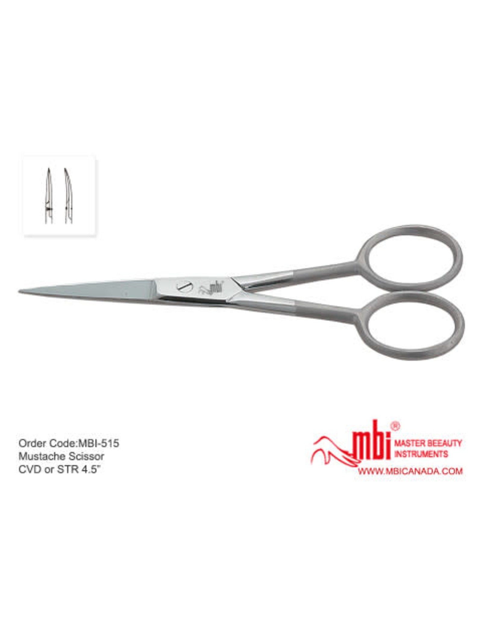 MBI-515 Mustache Scissor CVD or STR Size 4.5″