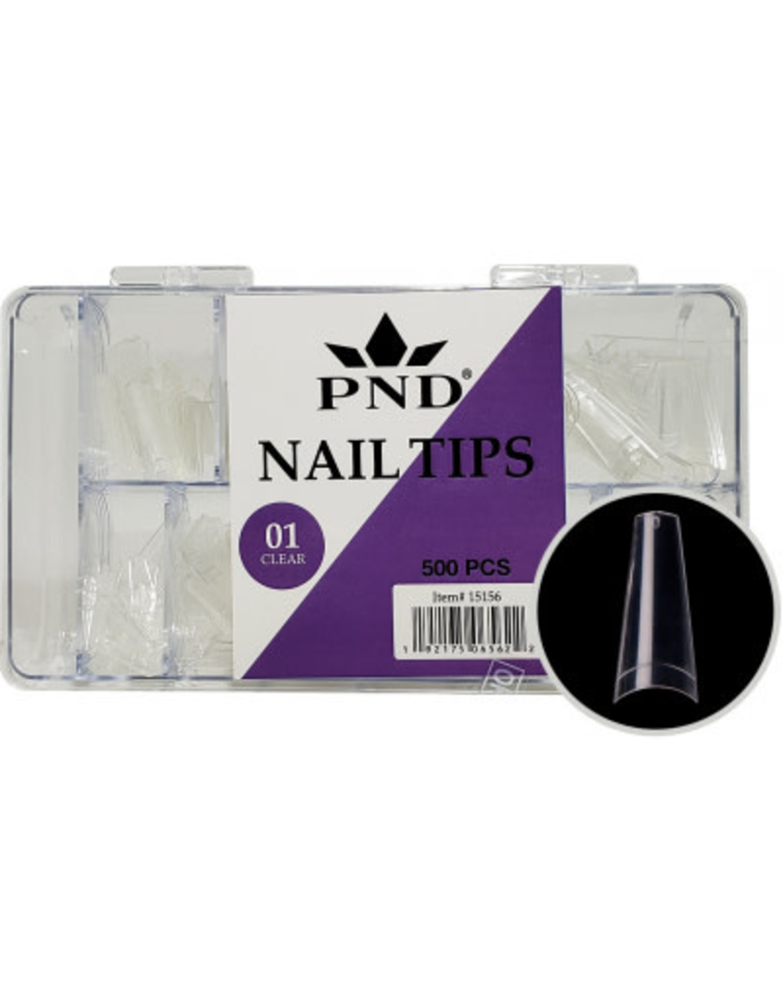 PND - #01 Clear Coffin Nail Tips 500PCS