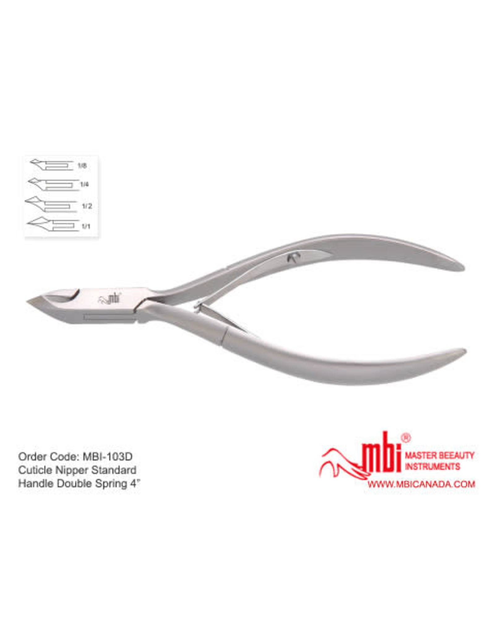 MBI MBI-103D Cuticle Nipper  Single Spring Size 4″