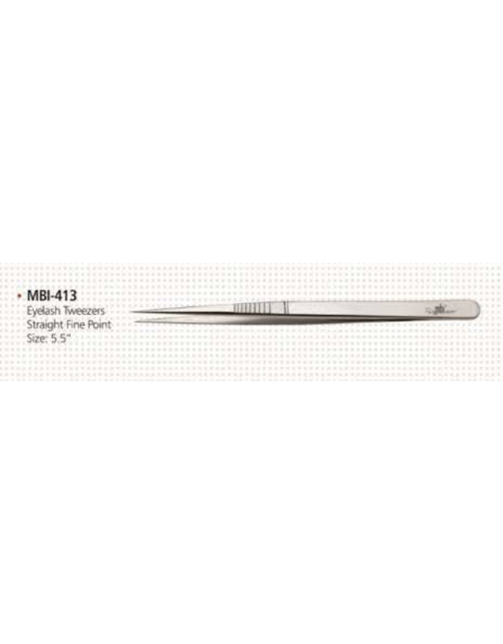 MBI MBI -413 Eyelash Tweezers Straight Fine Point 5.5