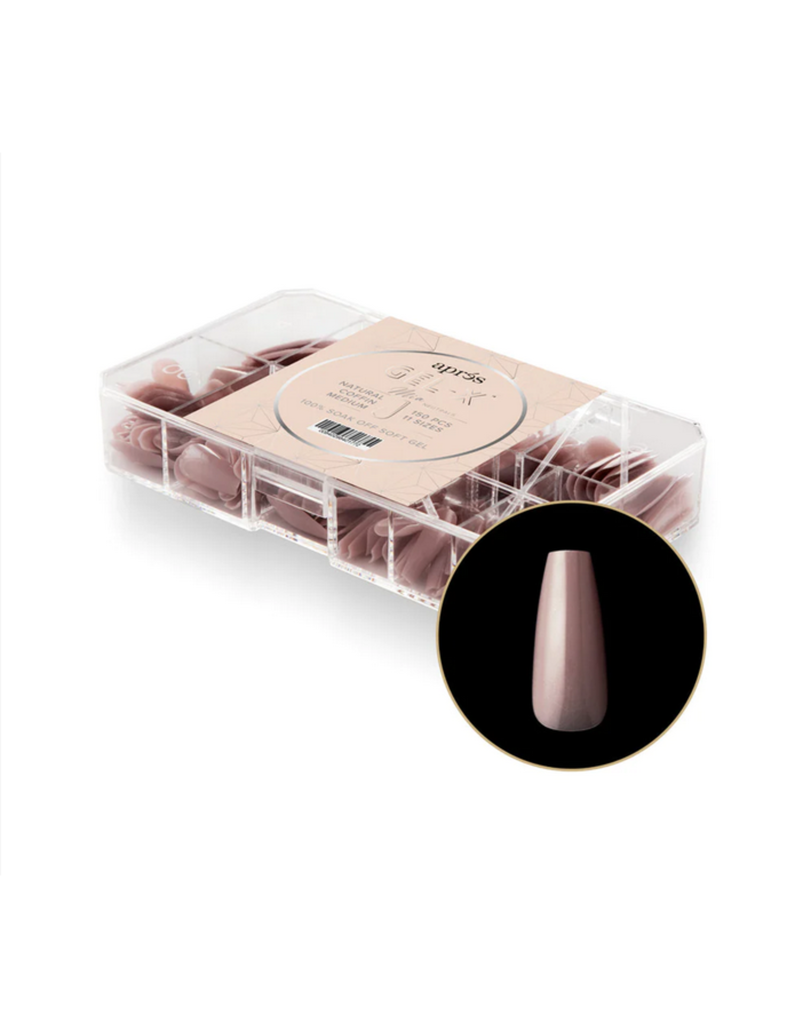 Gel-X Neutrals Mia Natural Coffin Medium Tip Box 150pcs