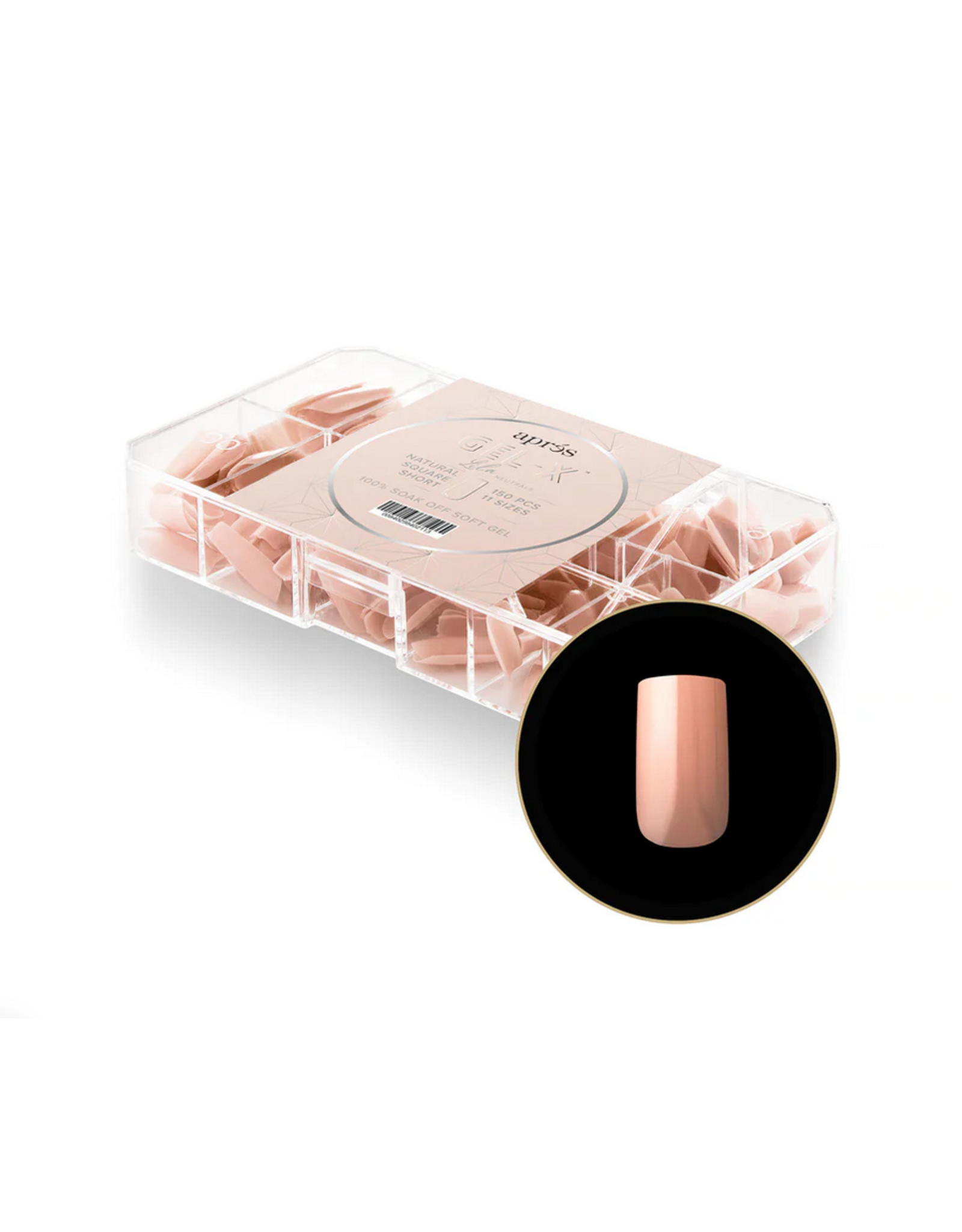 Gel-X Neutrals Lila Natural Square X-Short Box Tips 150pcs
