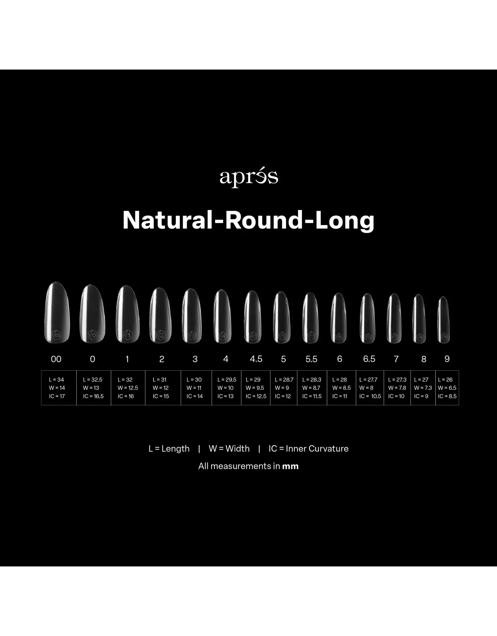 APRÈS  Gel-X Natural Round Long Tips 600pcs