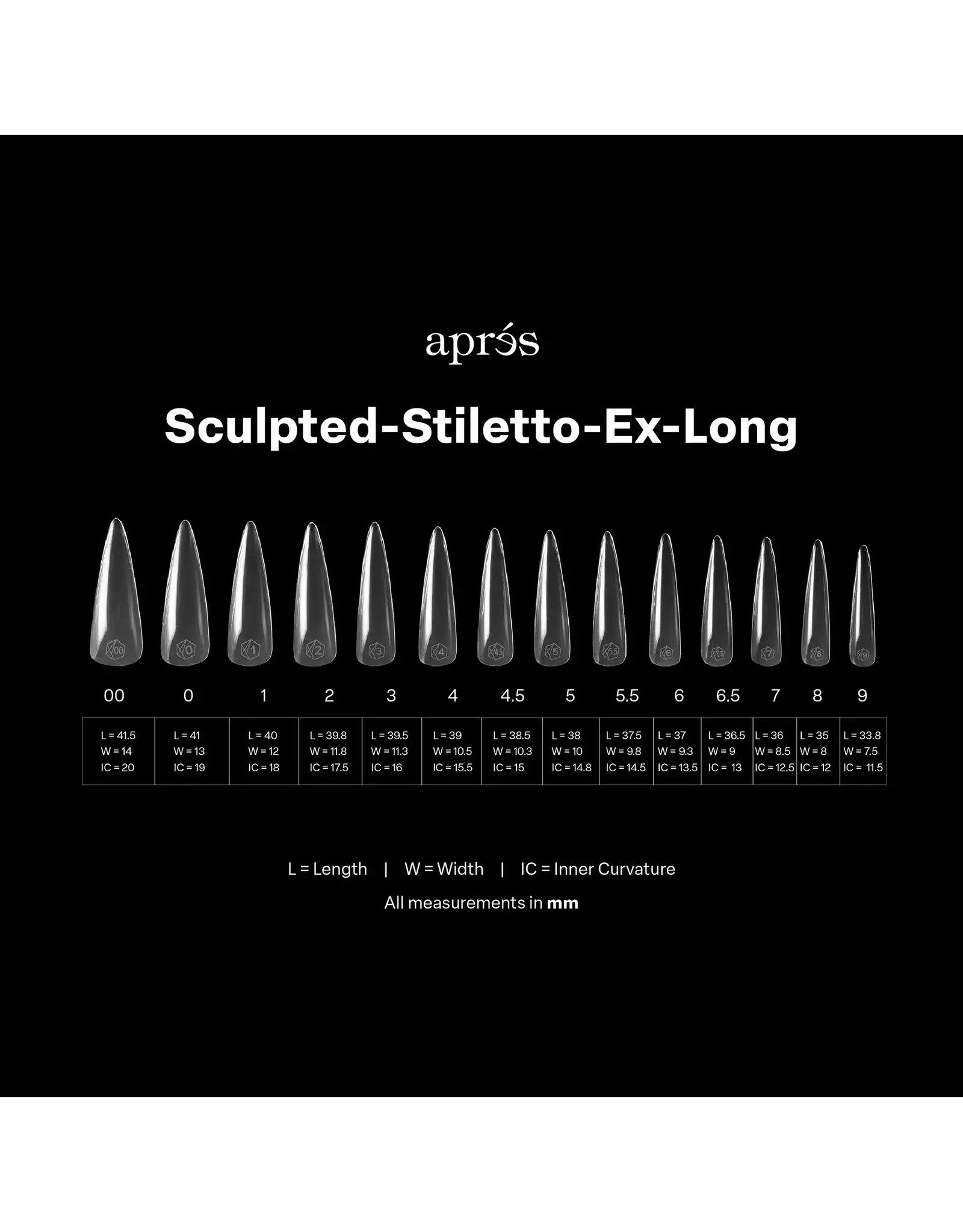 APRÈS  Gel-X Sculpted Stiletto X-Long Tips 350pcs