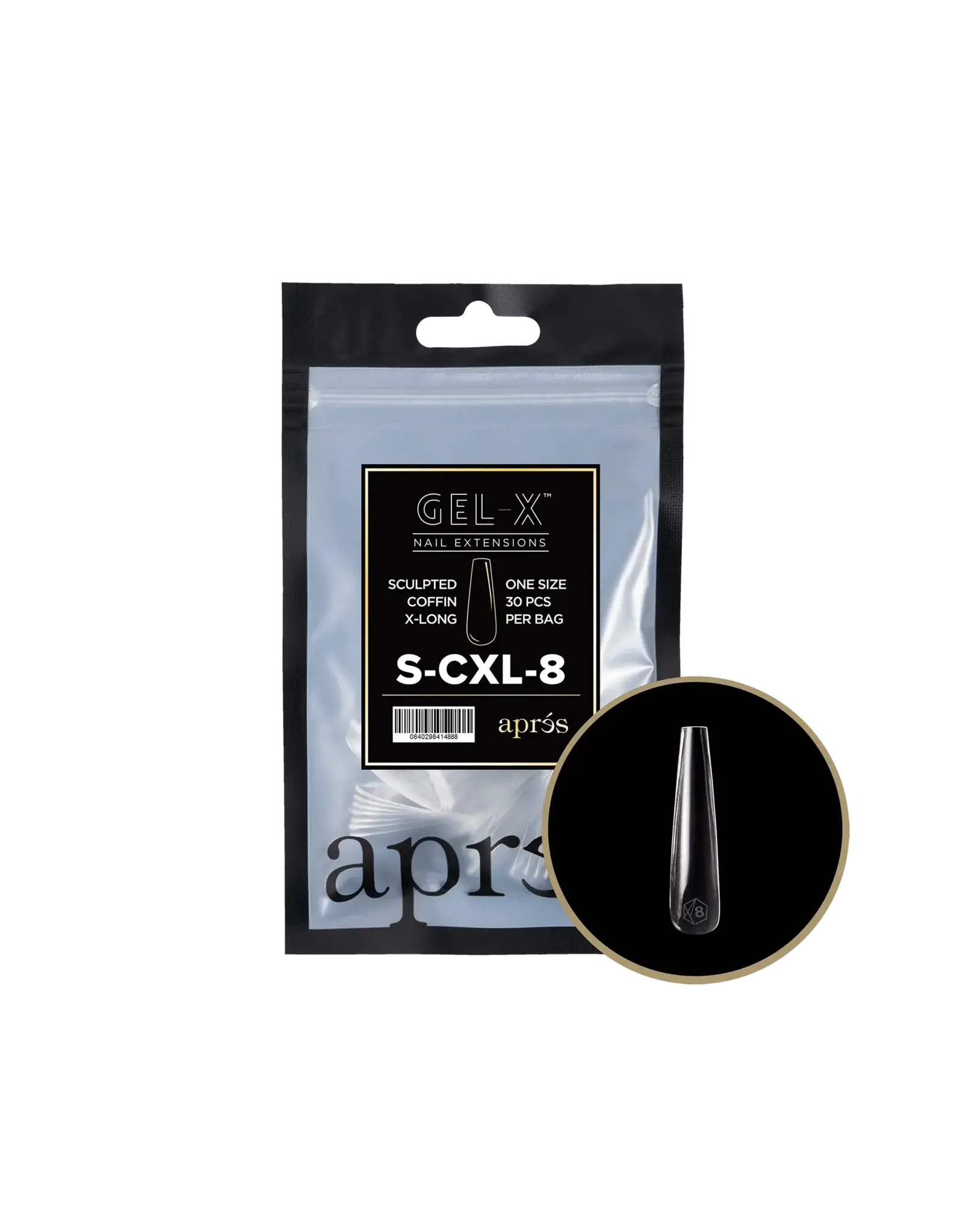 APRÈS Sculpted Coffin Extra Long 08 (30pcs)
