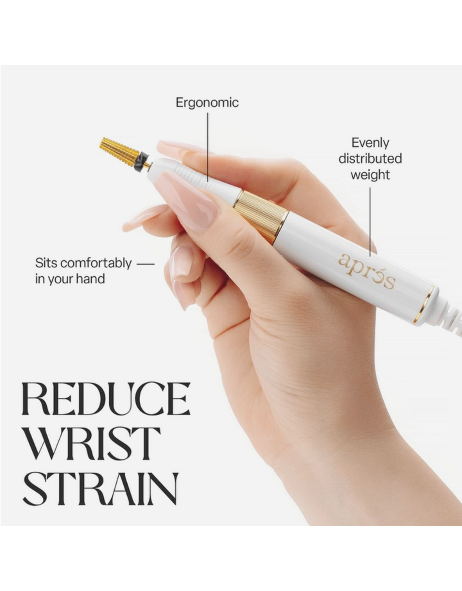 APRÈS E-file Nail Drill - White