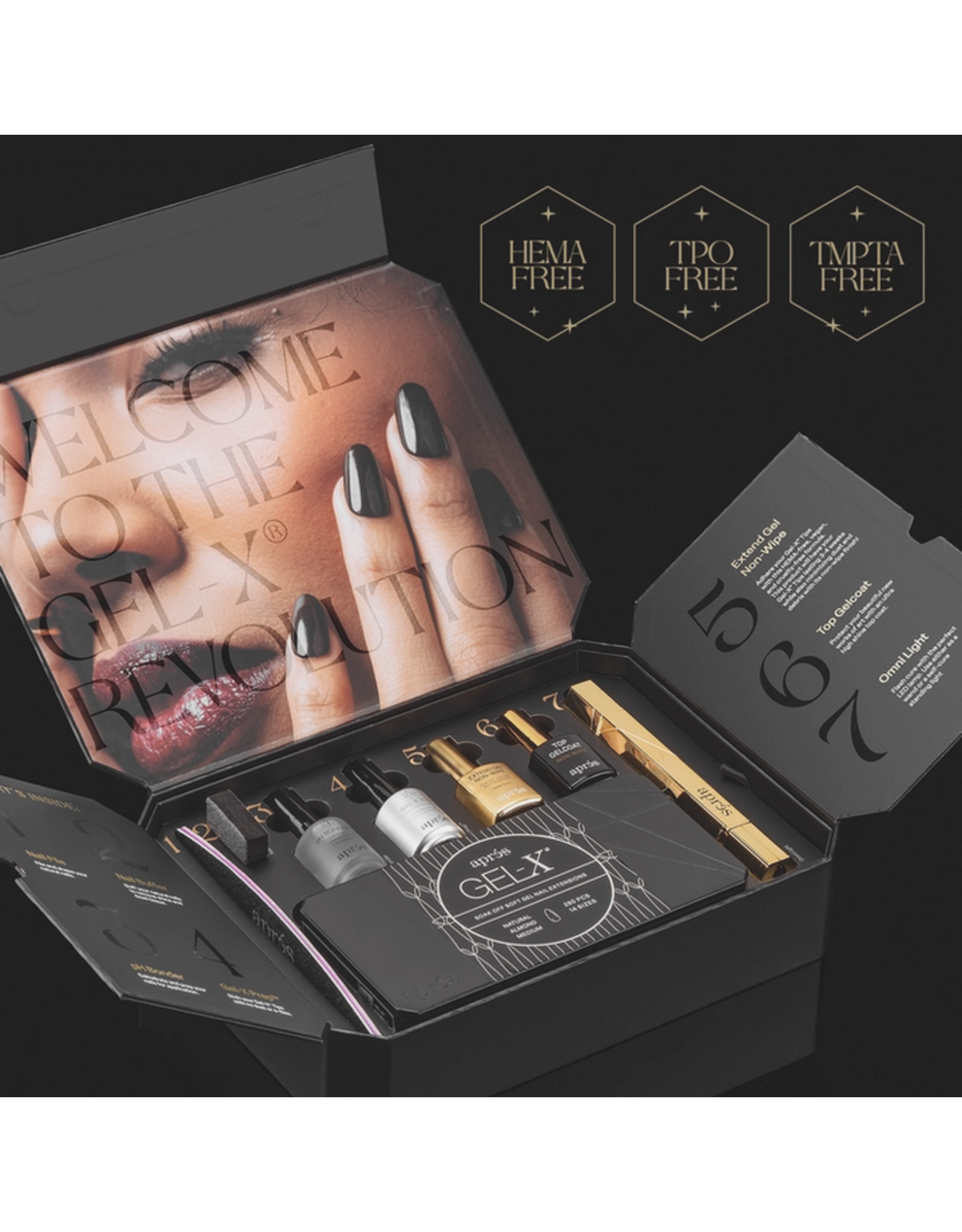 APRÈS Gel-X Extension Signature Kit + mini Gel-X Tip Box (Natural Almond Medium)