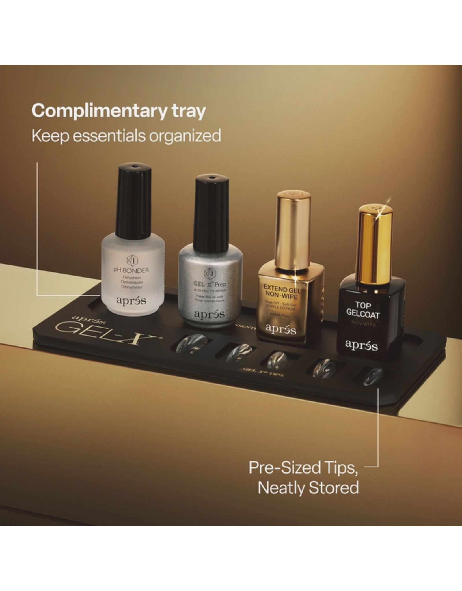 APRÈS Gel-X Extension Signature Kit + mini Gel-X Tip Box (Natural Almond Medium)