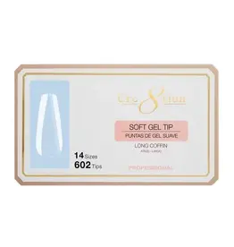 Cre8tion Soft Gel Tip Box - Long Coffin (602 pcs)