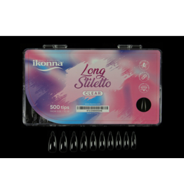 IKONNA Long Tips Stiletto Clear