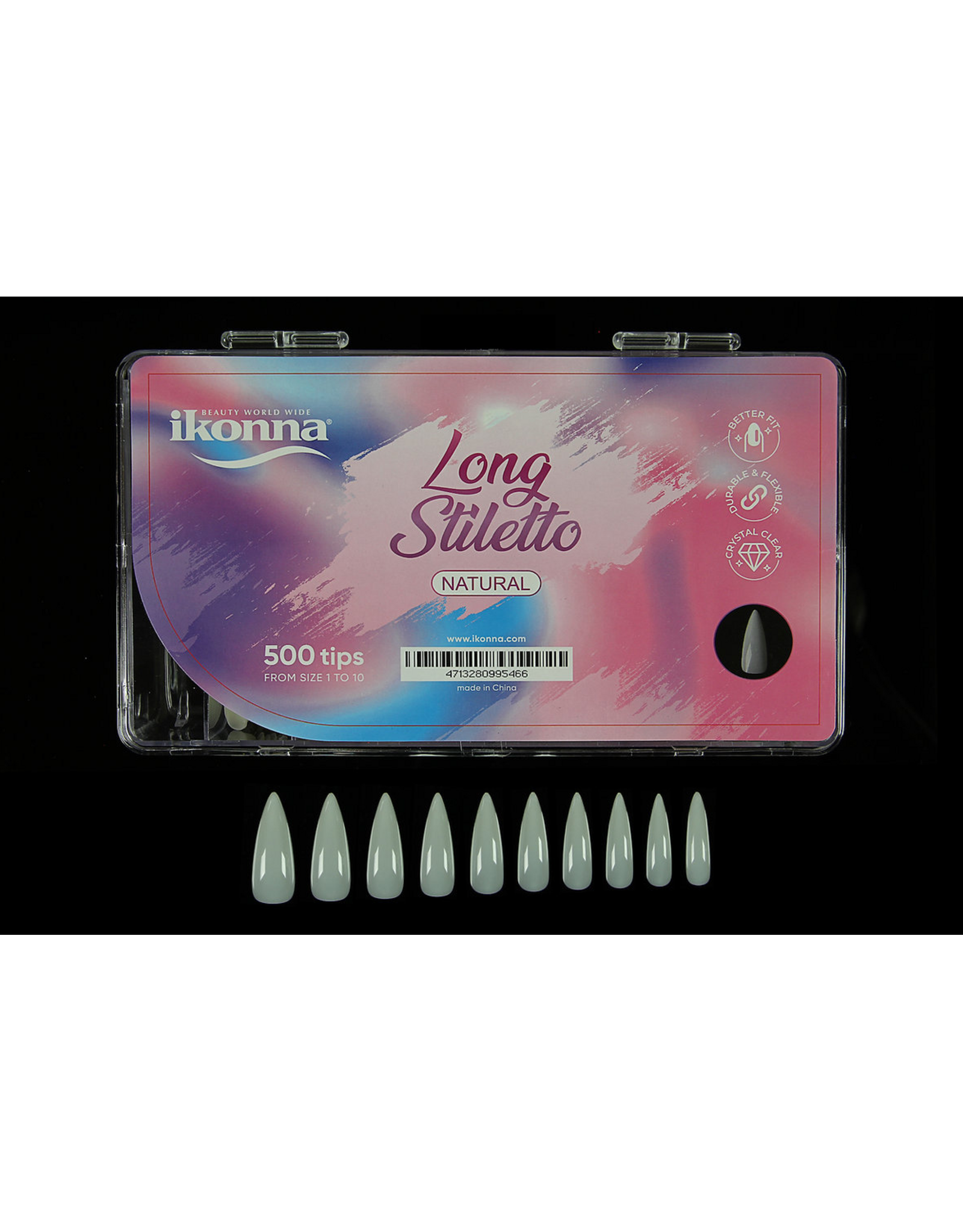 IKONNA Long Tips Stiletto Natural