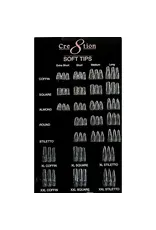 Cre8tion Soft Gel Tip Box - Medium Coffin (602 pcs)