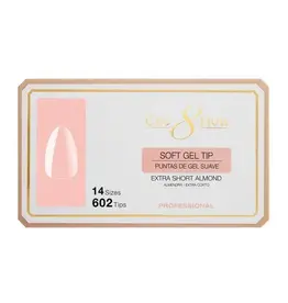 Cre8tion Soft Gel Tip Box - Extra Short Almond (602 pcs)