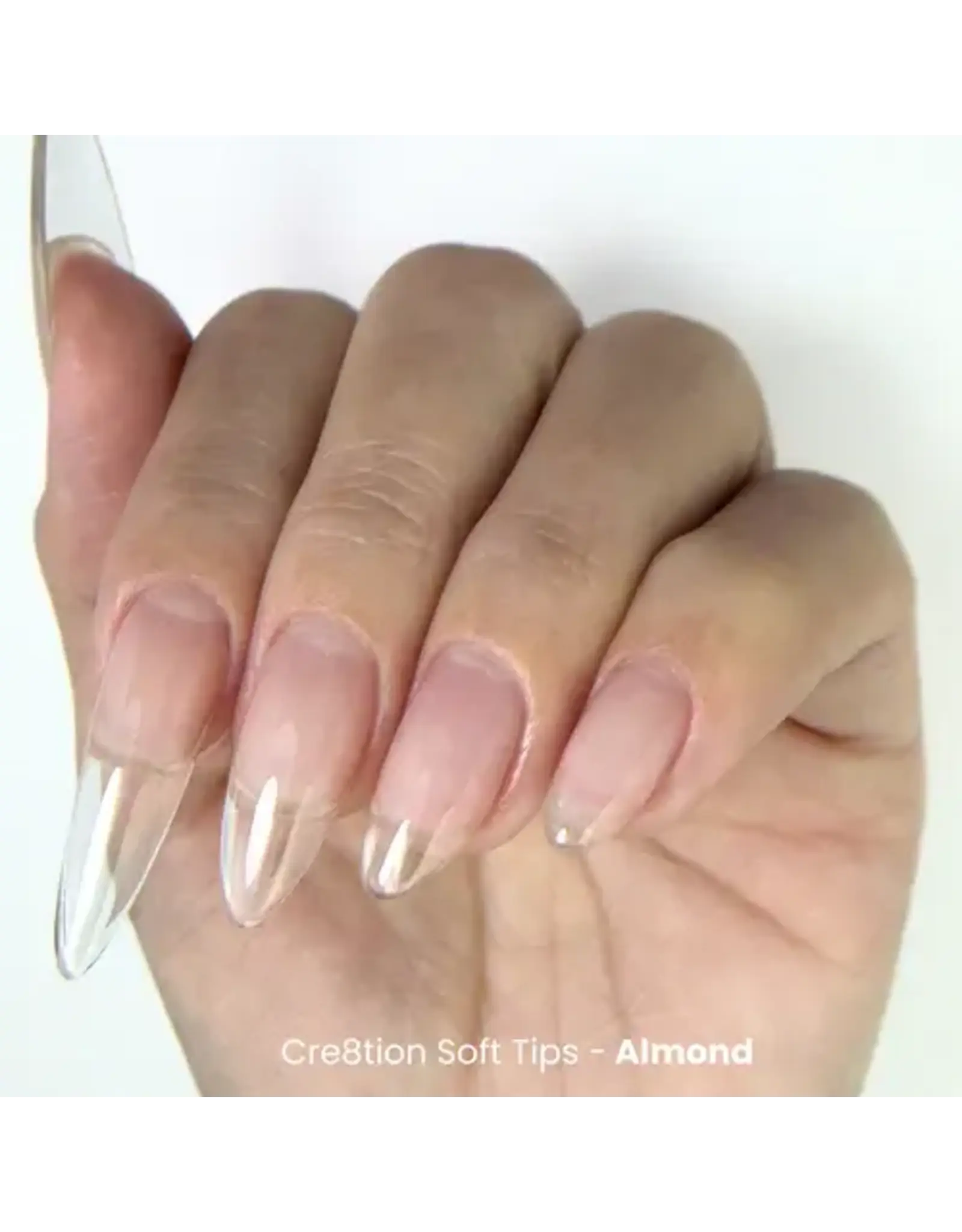 Cre8tion Soft Gel Tip Box - Extra Short Almond (602 pcs)