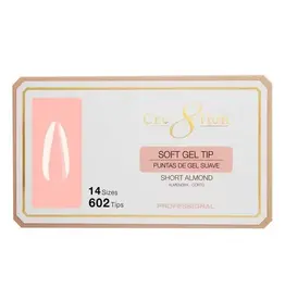 Cre8tion Soft Gel Tip Box - Short Almond (602 pcs)