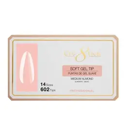 Cre8tion Soft Gel Tip Box - Medium Almond (602 pcs)