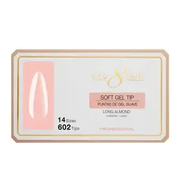 Cre8tion Soft Gel Tip Box - Long Almond (602 pcs)