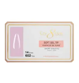 Cre8tion Soft Gel Tip Box - Short Stiletto (602 pcs)
