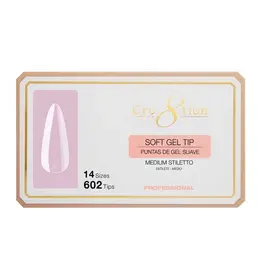 Cre8tion Soft Gel Tip Box - Medium Stiletto (602 pcs)
