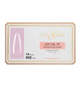 Cre8tion Soft Gel Tip Box - Long Stiletto (602 pcs)