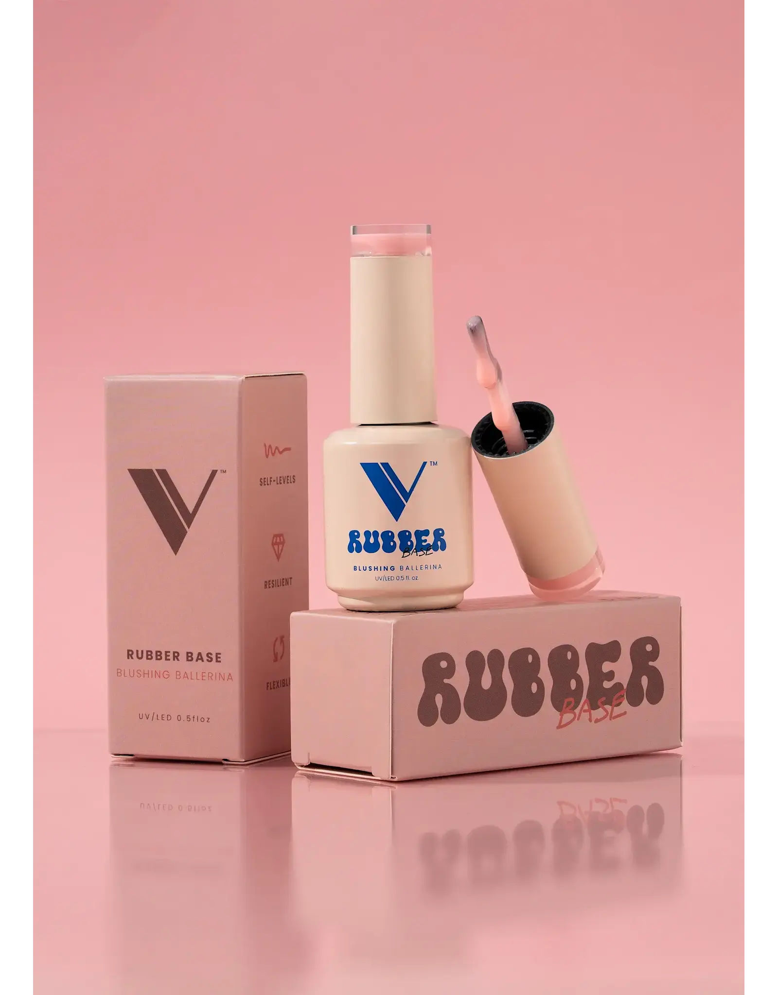 VALENTINO RUBBER BASE BLUSHING BALLERINA