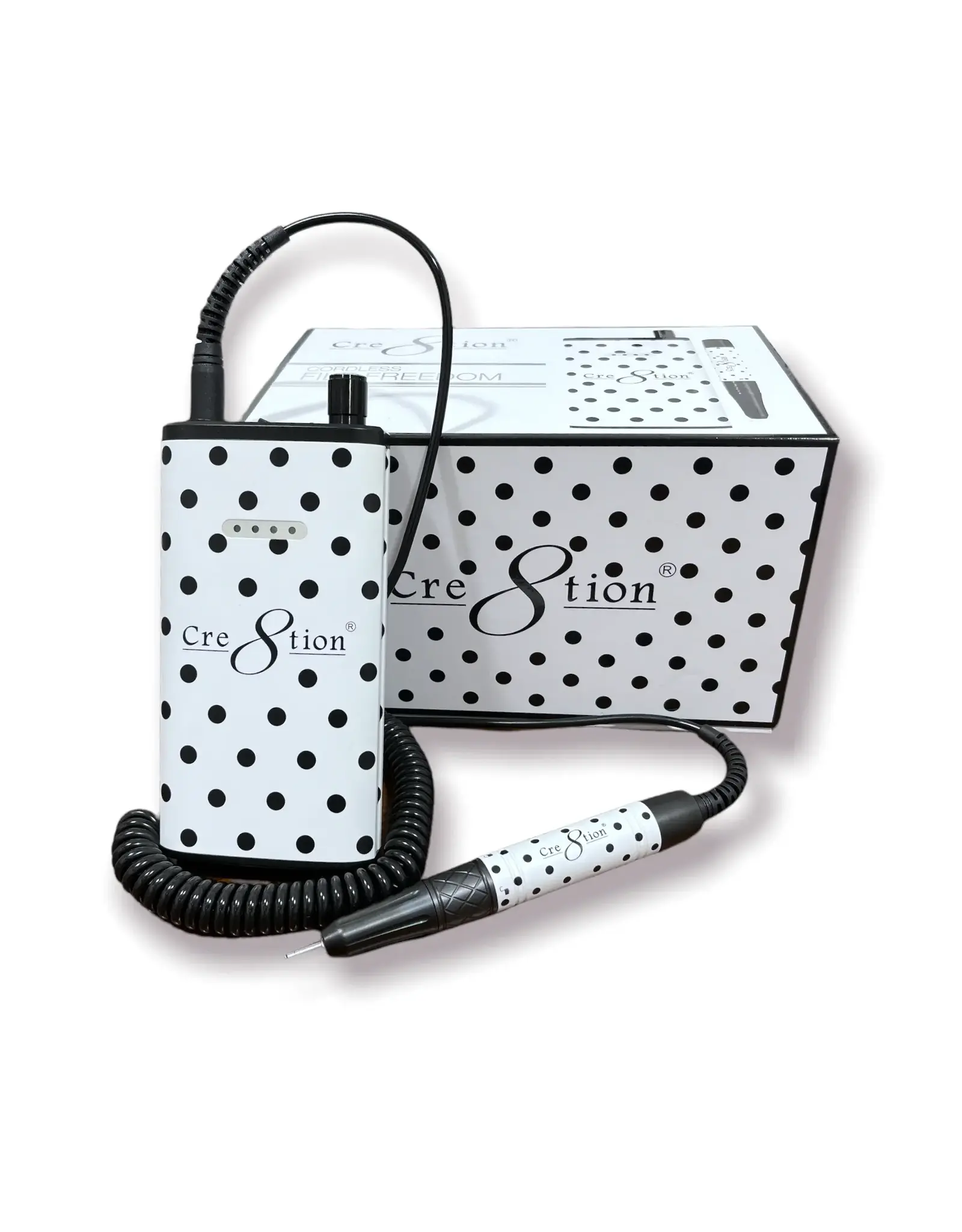 Cre8tion Cordless File Freedom Drill - Polkadot