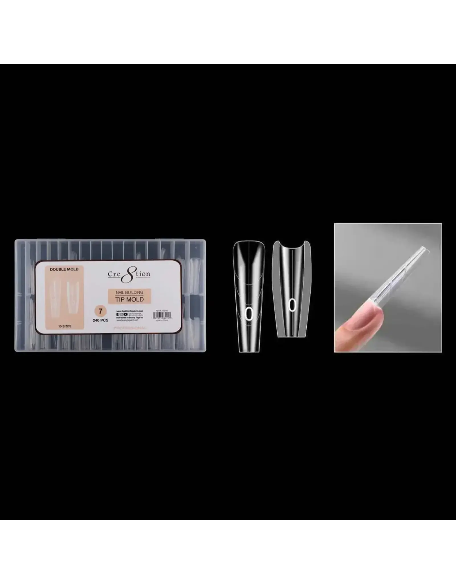 Cre8tion Nail Building Tip Double Mold - 07 (240pcs)