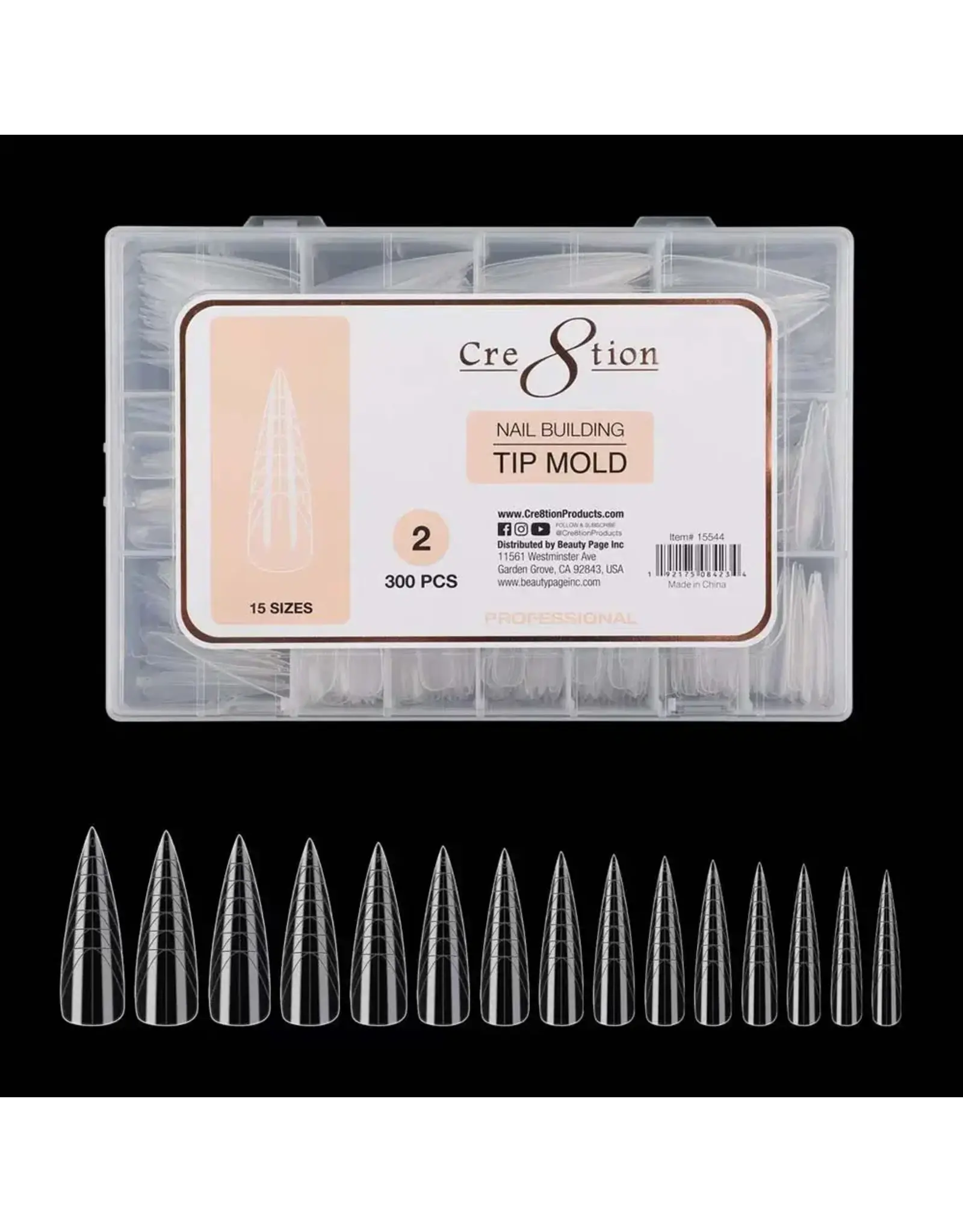 Cre8tion Nail Building Tip Mold - 02 (300 pcs)